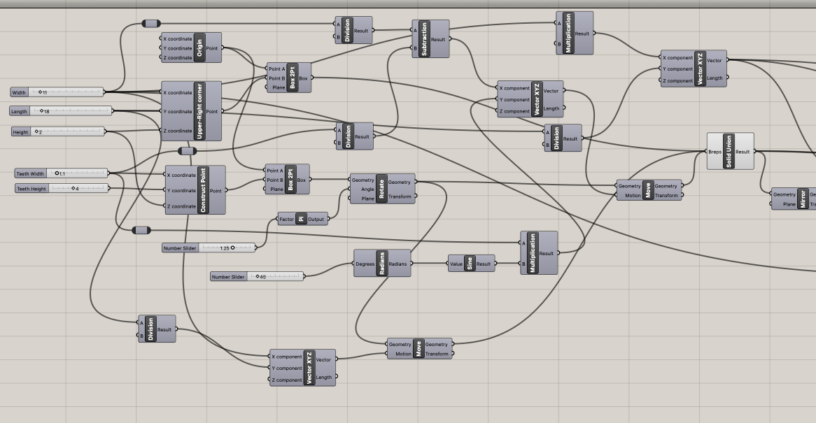 Picture of First Part of Grasshopper Code